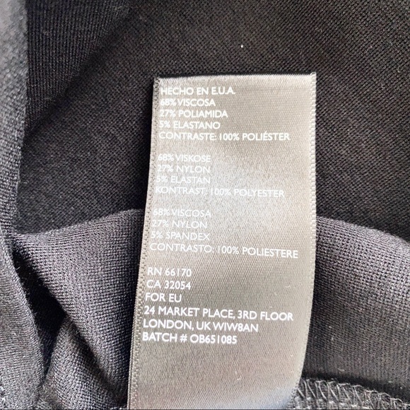 Urban Outfitters Silence + Noise Black Mesh Insert Bodycon Dress M NWOT - Picture 7 of 8